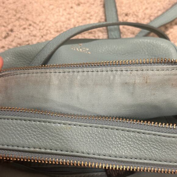 Fossil Sydney Mint Green Pebbled Leather Crossbody Camera Bag Coastal Preppy - Picture 14 of 16